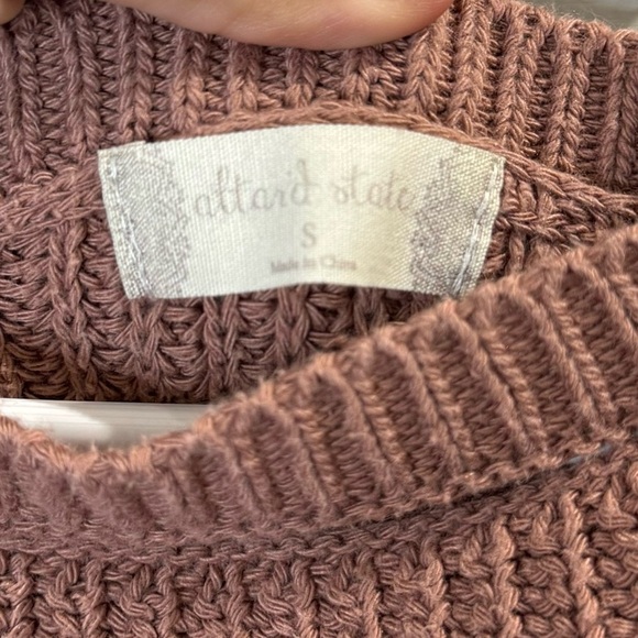Altar'd State Womens Brown Knit Cutout Neck And Sleeve Sweater Size S - Picture 4 of 9